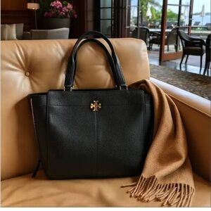 Tory Burch Black Tote with Tassel